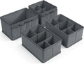 Cosmetic Storage Bins Makeup Organizer, Adjustable Multifunction Storage Box Desk Drawer Divider for Makeup Brushes, Bathroom Countertop or Dresser, Set of 4