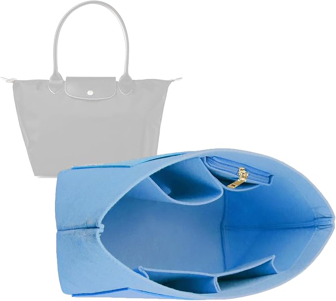 Lckaey bag Organizer Insert for Longchamp Le Pliage Neo Handbags Insert Organizer 1012French blue-M