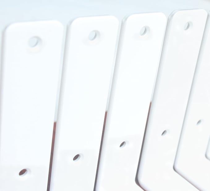 6 Pack - L 10" x H 6" x W1.5, 5mm Thick White L Shelf Bracket, Iron Shelf Brackets, Metal Shelf Brackets, Floating Shelf, Shelf Supports with Screws