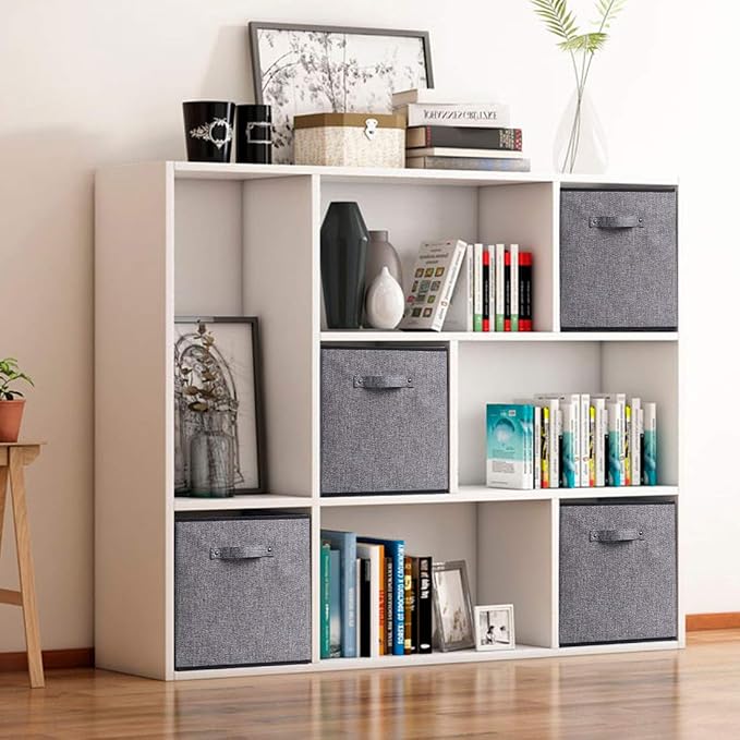 Cube Storage Bins, 13x15x13 inch Stroage Bin,4-Pack Large Storage Boxes with Handle for Organizing Shelf,Nurery,Home,Colset