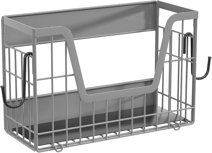 Grey Magnetic Shelf for Fridge, 2 Set Potato and Onion Storage Bins, Magnetic Fruit Basket for Fridge Pantry Organizers & Storage, Magnetic Spice Rack for Refrigerator Kitchen Counter Cabinet