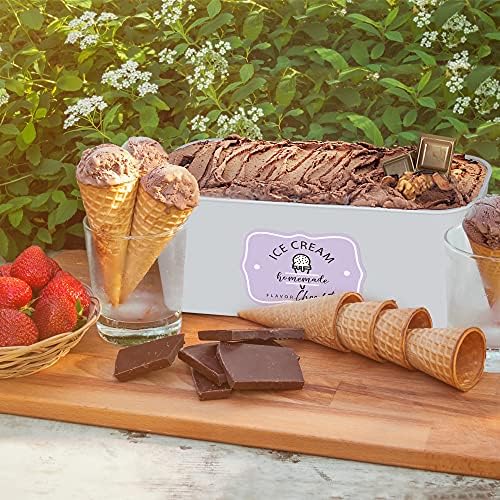 ZICOTO Set of 2 Reusable Ice Cream Tub Containers 1.6 Quart Ea. with Lids