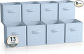 Sorbus 13 Inch Storage Bins - Sturdy Collapsible Fabric Storage Cubes with Handle - 8 Foldable Baskets for Organizing Clothes, Toys, Books - Storage Baskets for Shelves, Closets