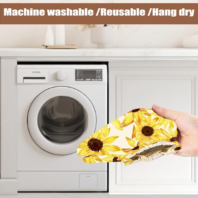 Sunflower Plastic Bag Holder, Sunflower Gifts for Women Mom Grandma | Wall Mount Plastic Bag Holders for Grocery Bags, Floral Reusable Grocery Bags Storage Dispenser for Home Kitchen Pantry Decor