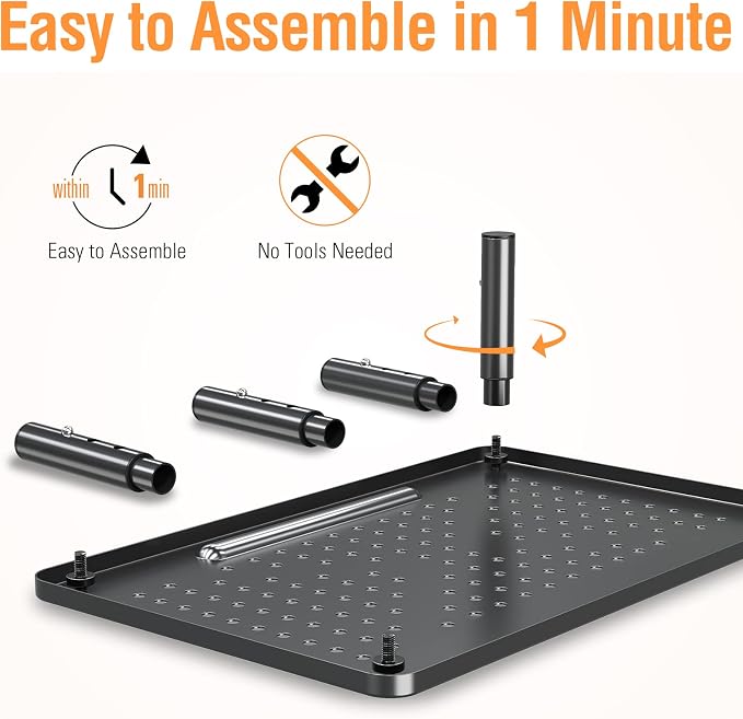ELIVED 2 Pack Monitor Stand Riser - 3 Height Adjustable Monitor Stand for Laptop, Computer, PC, Printer, Mesh Metal Monitor Riser for Desktop Organizer.