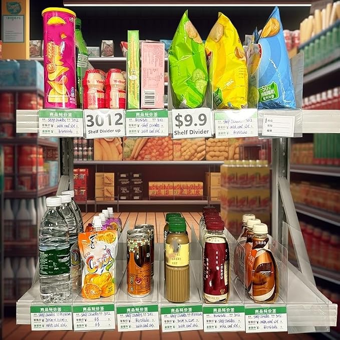 20 Pcs 30*12 CM medicine cabinet dividers，purse dividers for wire shelves，separator shelf dividers warehouse shelf isolation board pvc shelf label for supermarket clothing cabinet storehouse shelf