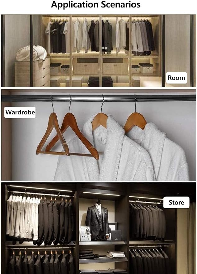 12 Pack Wide Shoulder Wooden Hangers, Suit Hangers with Non Slip Pants Bar, Smooth Finish 360° Swivel Hook Solid Wood Coat Hangers for Dress, Jacket, Pants, Heavy Clothes Hangers(Natural 12PCS)