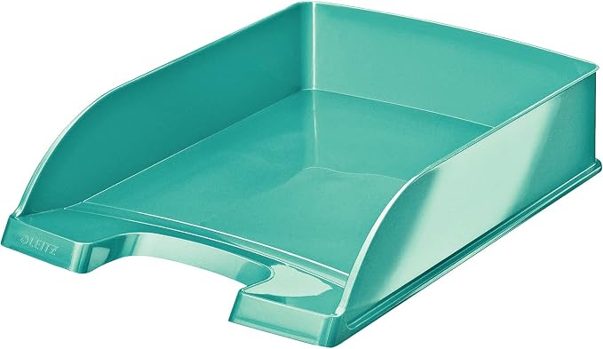 Leitz WOW A4 Letter Tray (Pack of 5, Assorted Colours) Blue, Ice Blue, Pink, Purple and Green