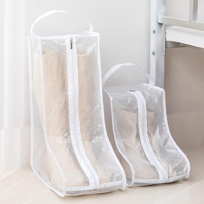 Portable Women Tall/Short Boots Storage Bags - 2 Packs Waterproof Tall/Short Boot Carry Bag for Travel and Daily Use