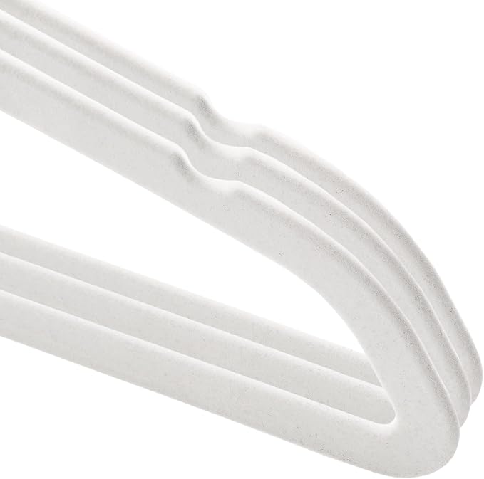 Casafield 100 Velvet Baby Hangers - 11" Size for Infant & Toddler Clothes - Ivory