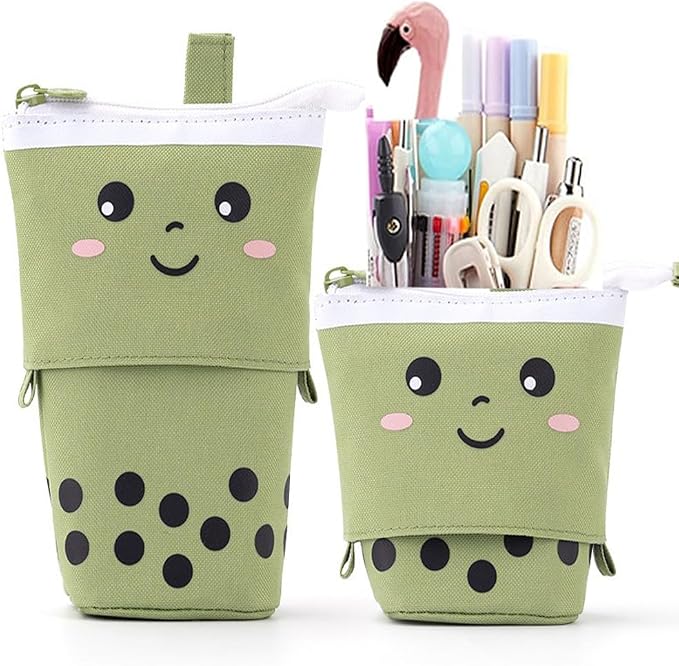 Telescopic Pencil Bag Pen Holder Pop Up Stationery Case, Stand-up Retractable Transformer Bag Standing Organizer, Great for Christmas Holiday New Year Office Bag