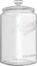 1.5 Gallon Cookie Jar with Lid Airtight, Large Glass Flour Sugar Container for Candy, Coffee, Dog Treat, Wide Mouth Mason Jar with Scale Marking, 1 Pack Apothecary Jar for Flour, Sugar, Rice, Cookie