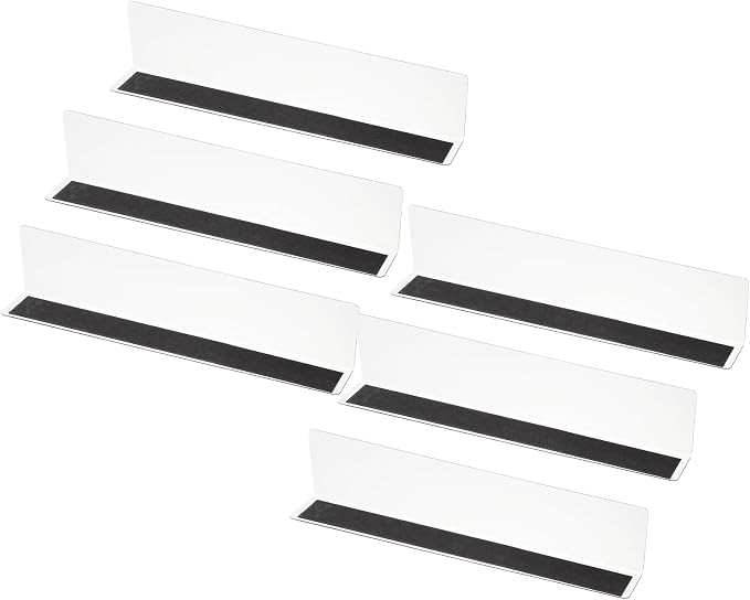 PATIKIL 12 Pack Shelf Dividers for Closet Organization, 11x1.18x2.4 Acrylic Magnetic Closets Separator Kitchen Cabinet Shelves Under Bed Blocker for Bedroom Kitchen Office, Clear