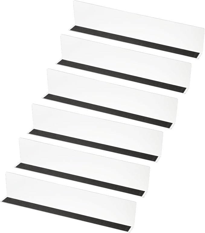 PATIKIL 6 Pack Shelf Dividers for Closet Organization, 15.7x1.57x3.1 Acrylic Magnetic Closets Separator Kitchen Cabinet Shelves Under Bed Blocker for Bedroom Kitchen Office, Clear