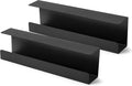 ZhiYo Under Desk Cable Management Tray 16.5 Inch, 2 Pack Sturdy Metal Cable Tray, Desk Cord Management, Under Table Cord Organizer Basket, Wire Raceway, Black