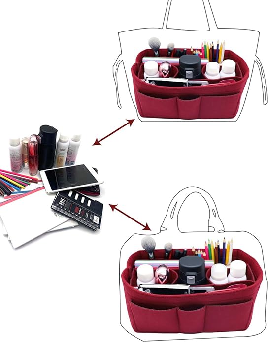 LEXSION Felt Insert Bag Organizer Bag In Bag For Handbag Purse Organizer Fits Speedy Neverful