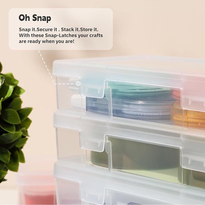 novelinks Plastic Small Storage Containers with Lids for Organizing | 12 Pack, Small Clear, Task Boxes for Special Education, Board Game Storage Containers, Balloon Storage Organizer, Mini Box