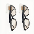 Sunglasses Organizer Wood Sunglasses Storage Wall Mounted Eyeglasses Holder Eyewear Display,Home Decor, (2pcs-White-Short-Sunglass Holder)