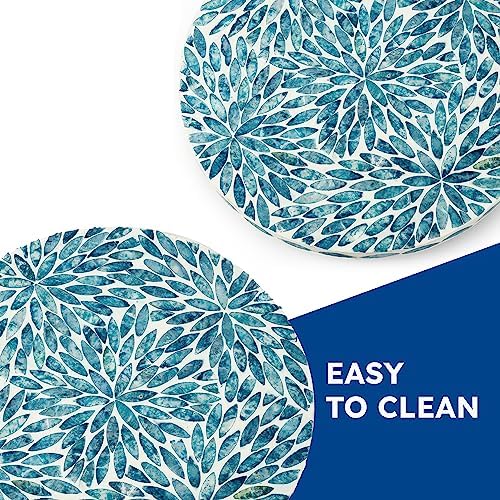 Lazy Susan for Table Mother of Pearl Turntable Organizer, Wood Round Spinning Tray Rotating for Kitchen, Cabinet, Counte