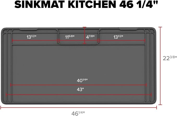 WeatherTech Sink Mat - Waterproof Under Sink Liner Mat for Kitchen Bathroom – 46” x 22” Inches - Durable, Flexible Tray – Home Undersink Organizer Must Haves, Tan, Made from Plastic