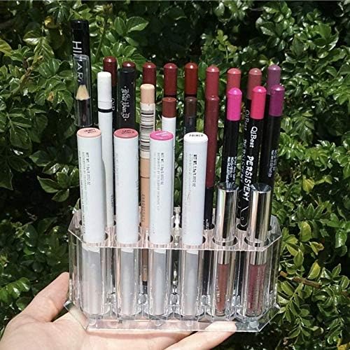 Acrylic Eyeliner Organizer & Lip Liner Organizer 26 Space Storage 20 Standard 6 Jumbo Cosmetic Pencil Makeup Display Cas
