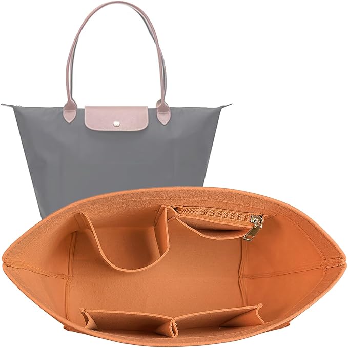 Lckaey Purse Organizer Insert for Longchamp Le Pliage Neo Handbags Insert Organizer 1012orange-S