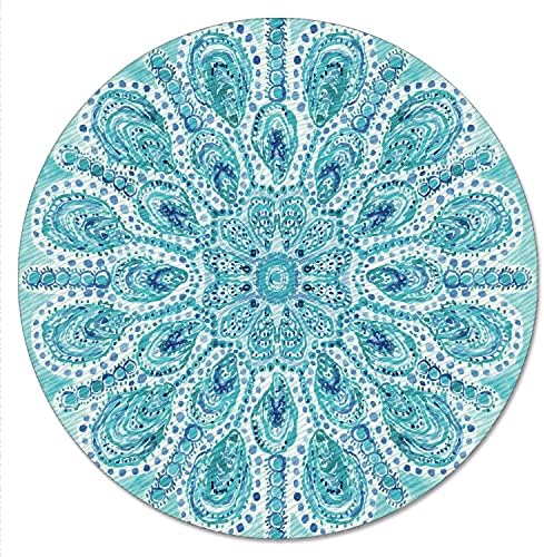 Ocean Fantasy 4mm Tempered Glass Lazy Susan Turntable