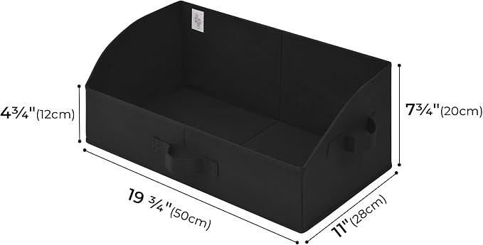 GRANNY SAYS Closet Organizer Bins, Trapezoid Storage Bin, Storage Baskets for Shelves, Collapsible Clothes Organizers and Storage, Fabric Bins for Organization, Black, 3-Pack