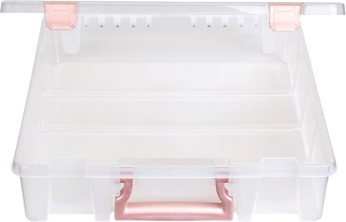 ArtBin 6955RL Super Satchel Compartment Box Clear Craft Organizer Storage Case - Rose Gold, Pack of 1