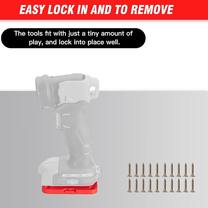 Tool Holder Compatible for Craftsman 20V Drill, Wall Mount Tool Hanger for Power Tool Storage Organizer, for Workshop, Garage, Work Van, Under Shelf, Tool Box-5 Pack