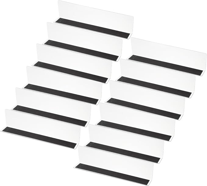 PATIKIL 6 Pack Shelf Dividers for Closet Organization, 9.8x1.18x2.4 Acrylic Magnetic Closets Separator Kitchen Cabinet Shelves Under Bed Blocker for Bedroom Kitchen Office, Clear