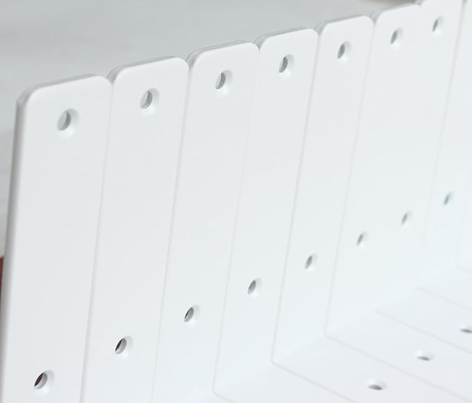 6 Pack - L 6" x H 6" x W1.5, 5mm Thick White L Shelf Bracket, Iron Shelf Brackets, Metal Shelf Brackets, Floating Shelf, Shelf Supports with Screws