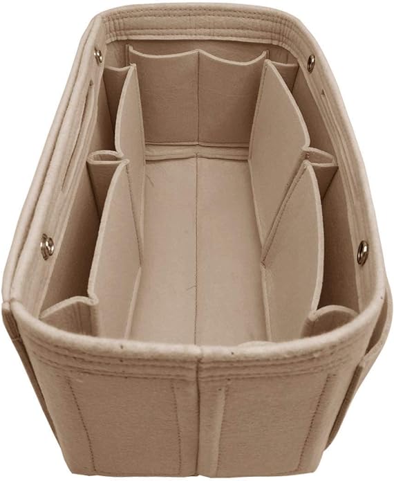 LEXSION Felt Purse Organizer Insert Multi Pocket Bag Organizer Shaper | zipper bag, tote shaper, multi pocket bag, handbag shaper, various sizes