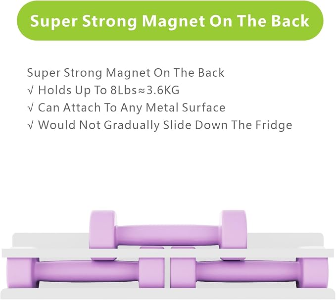 Magnetic Spice Rack with Jars Magnetic Spice Rack for Refrigerator 24 Spice Jars with Label Magnetic Shelves for Fridge 4 Pack White