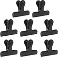 Set of 8 Heavy Duty Stainless Steel Bag Clips SourceTon 3 Inch Durables Paper Seal Grip for Coffee Food Bread Bags, Kitchen Home Usage- Black