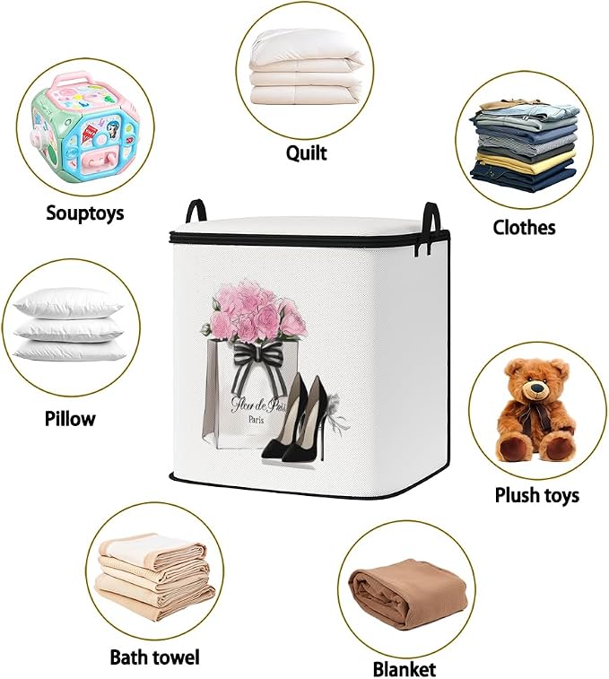 2pcs blanket storage bag for under bed,closet organizers 95L | clothing sweater sheet bedding comforter duvet quilt pillow toy storage bags with lids,dorm room essentials for containers