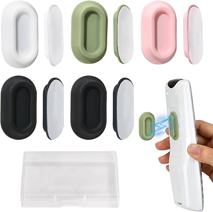 Magnetic Remote Control Holder Wall Mount, 5 Pack-Multicolored | Drill-Free Self-Adhesive Silicone Organizer for TV, AC, Fan, RV, Bed, Couch & Table Storage Caddy Accessories