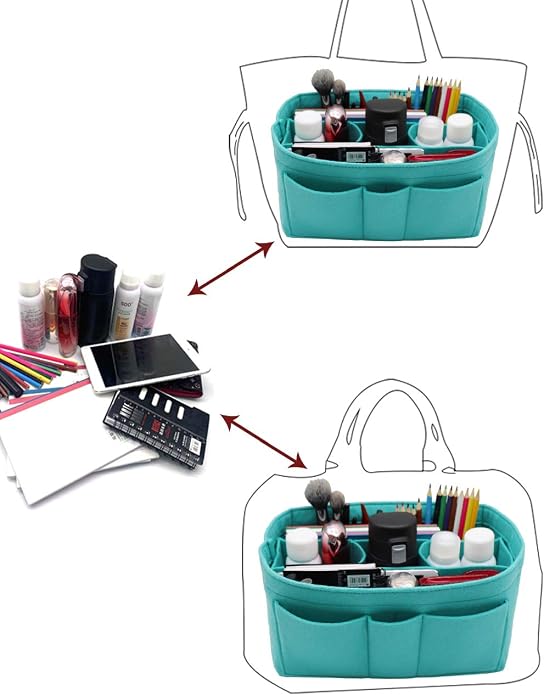 LEXSION Felt Insert Bag Organizer Bag In Bag For Handbag Purse Organizer Fits Speedy Neverful