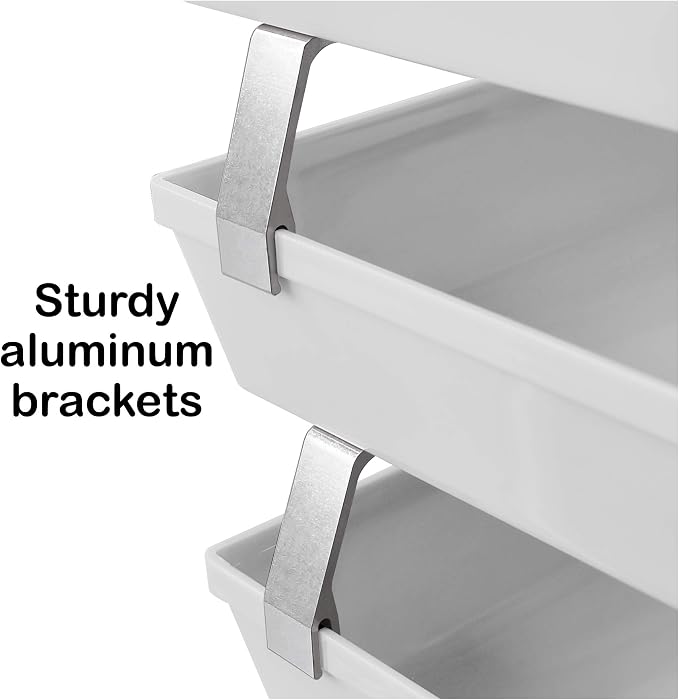 Acrimet Facility 3 Tier Letter Tray, Side Load, Letter Size/A4, Desktop File Organizer, Plastic (White Color)