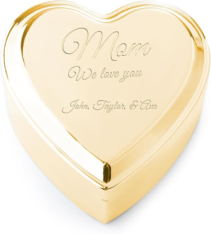 Cherished Moments Personalized Heart Jewelry Box with Message