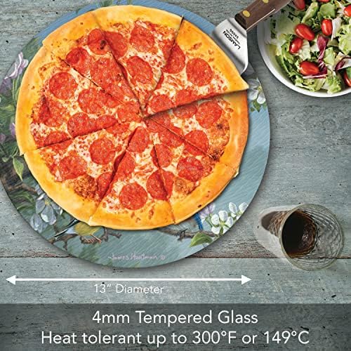 CounterArt Beautiful Songbirds 4mm Tempered Glass Lazy Susan Turntable
