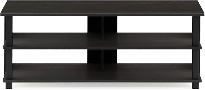 Furinno Turn-N-Tube Shoe Rack, 3-Tier Shoe Organizer, Compact Shoe Storage with Open Shelves, 15.5 x 41.1 x 15.8, Easy Assembly, for Closet Entryway, Office, Garage, Espresso/Black