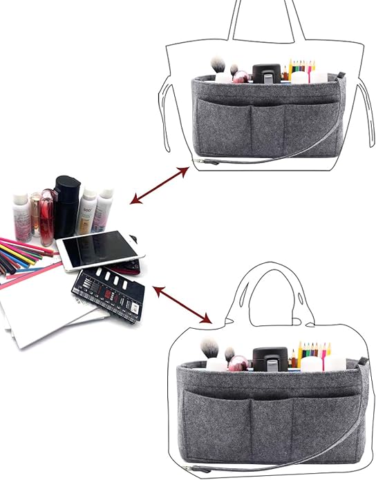 LEXSION Felt Insert Bag Organizer Bag In Bag For Handbag Purse Organizer Fits Speedy Neverful