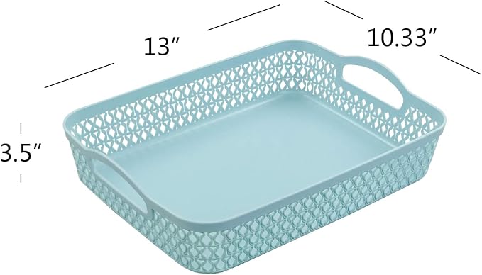Weaving Plastic Baskets, Set of 6 A4 Paper Storage Tray