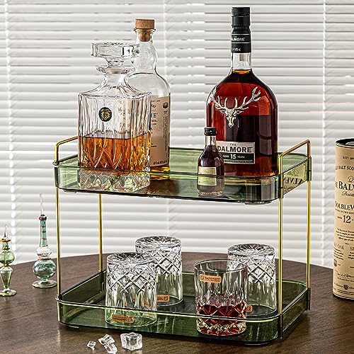 Coffee Bar Accessories, Station Organizers,Large Capacity Storage with Drain Board,Whisky Tray,Mug Tea Cup Holder Coffee