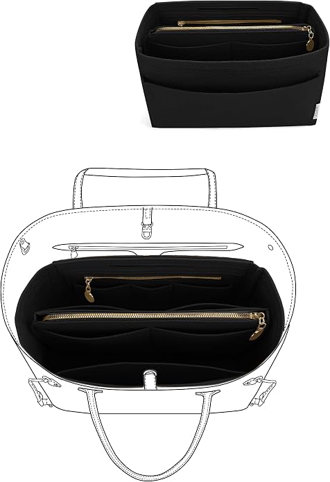 LEXSION Felt Insert Bag Organizer Bag In Bag For Handbag Purse Organizer Fits Speedy Neverful
