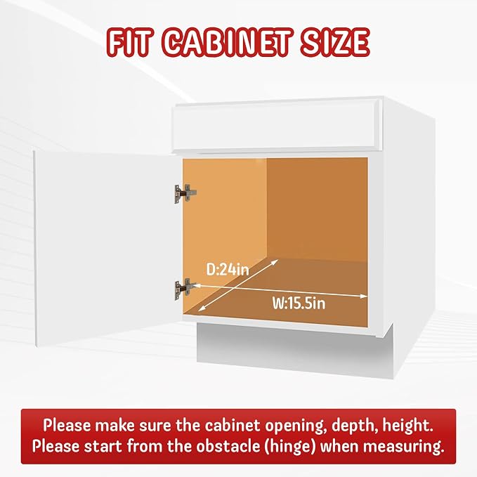 LOVMOR Pull Out Cabinet Organizer and Storage 20" W x 21" D, Slide Out Shelves for Kitchen Cabinets