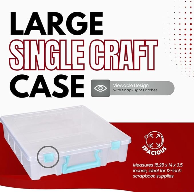 ArtBin Super Satchel 1 Compartment Box Clear Craft Organizer Storage Case