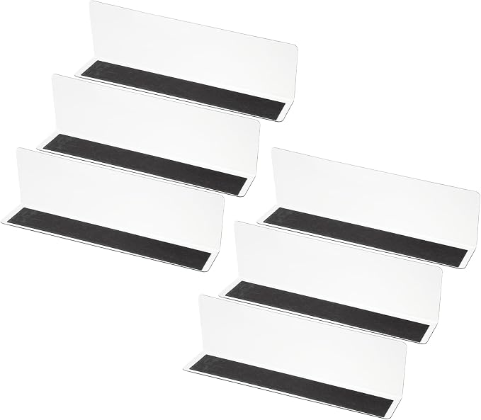 PATIKIL 6 Pack Shelf Dividers for Closet Organization, 7.9x1.18x2.4 Acrylic Magnetic Closets Separator Kitchen Cabinet Shelves Under Bed Blocker for Bedroom Kitchen Office, Clear