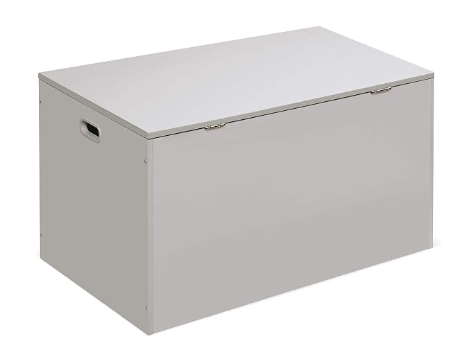 Badger Basket Kids Toy Box Bench - Wooden Chest with Flip-Top Lid, Safety Hinge & 4.5 Cubic Feet Storage Capacity - Stylish Storage Organizer for Toys, Books & Nursery Essentials - White